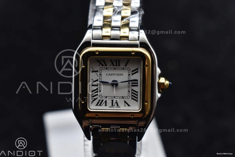 YG on 1002 Quartz SS Bracelet Edition 22mm BVF White Dial Ronda YG 1:1 SS Panthère UrbanChic Best 0316